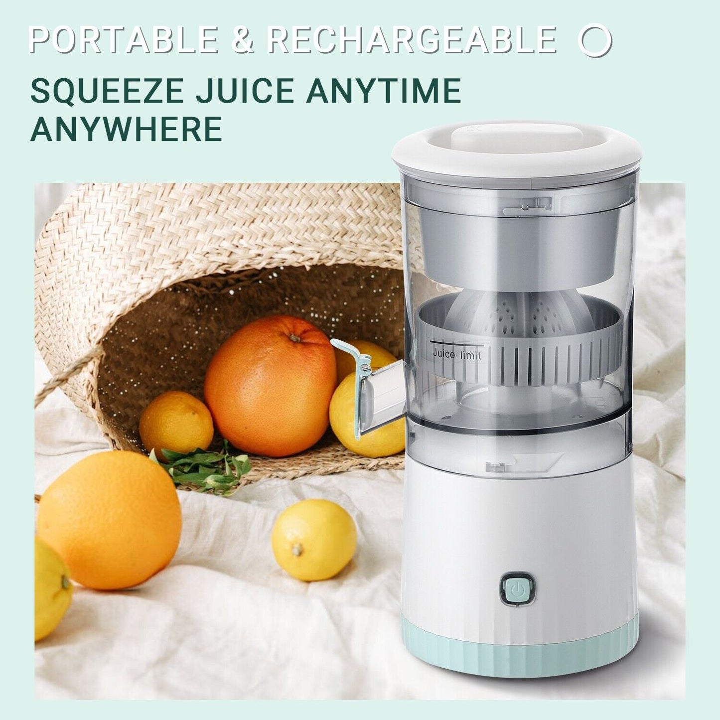 Citrus Juicer Lemon Squeezer Orange Juice Fruit Machine Kitchen USB Charging Gym