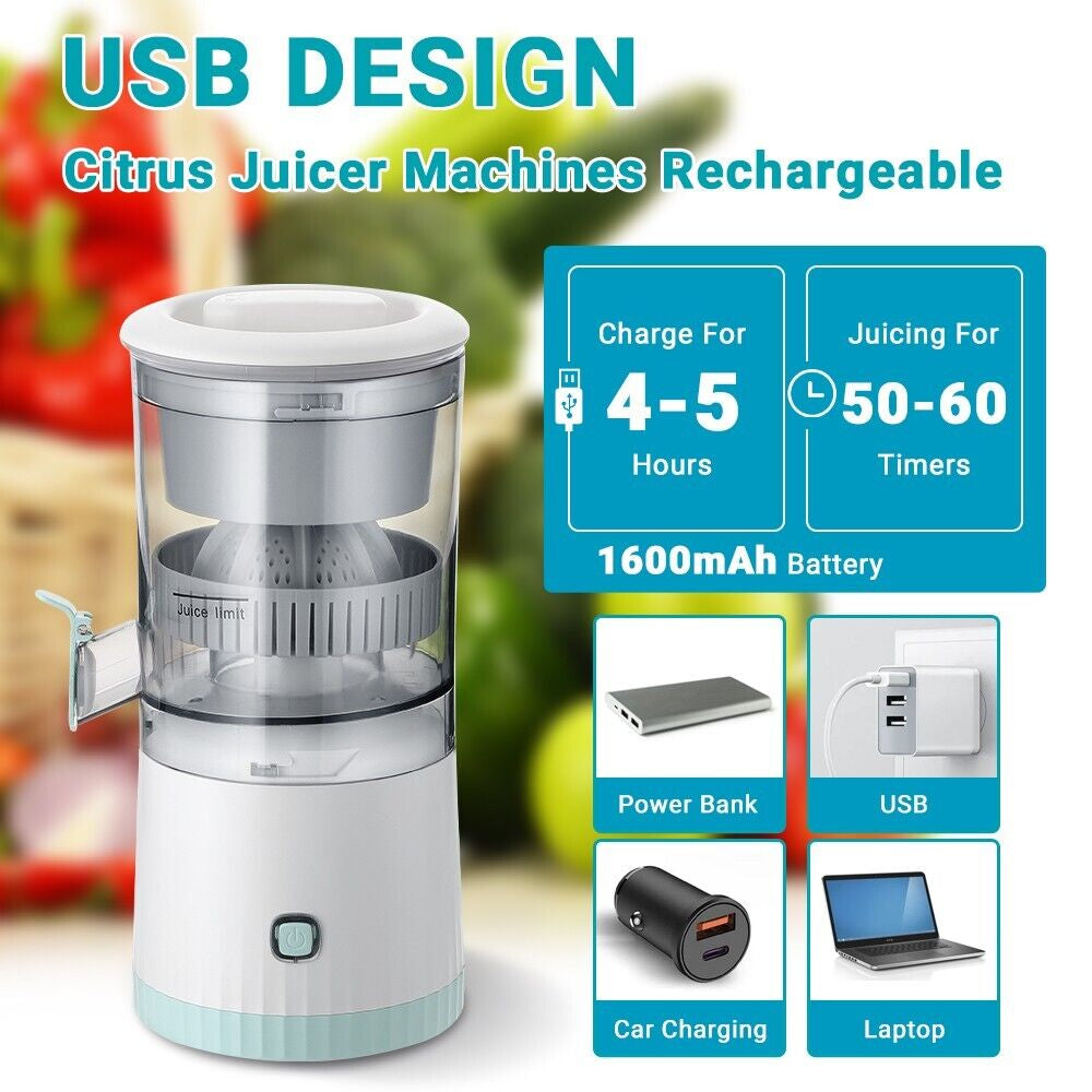 Citrus Juicer Lemon Squeezer Orange Juice Fruit Machine Kitchen USB Charging Gym