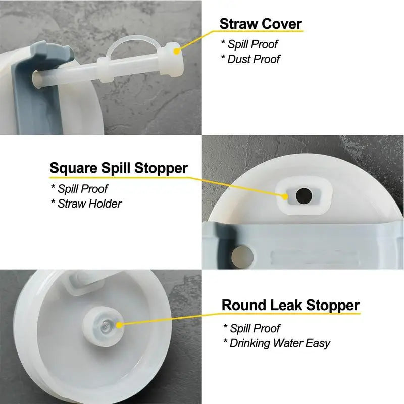 Silicone Spill Proof Stopper Compatible for Stanleys Cups 1.0 40Oz/ 30Oz Anti-Leak Straw Cover Caps Tumbler Accessories