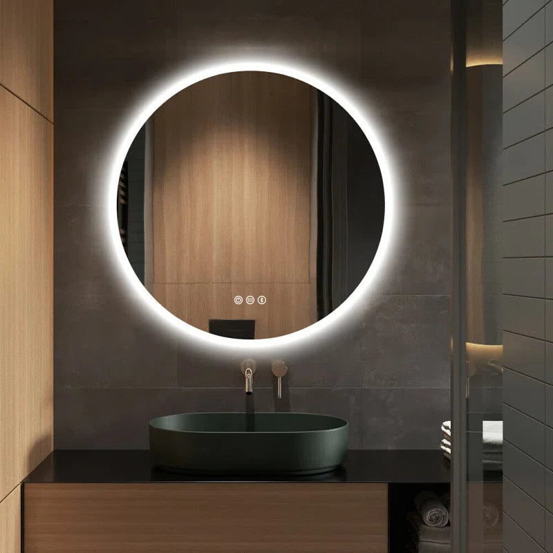 Epperly Led-Round-Bathroom-Mirror/ Led-Mirror/ Defogging/ Bluetooth Speakers/ Dimmable/ Color Adjustable